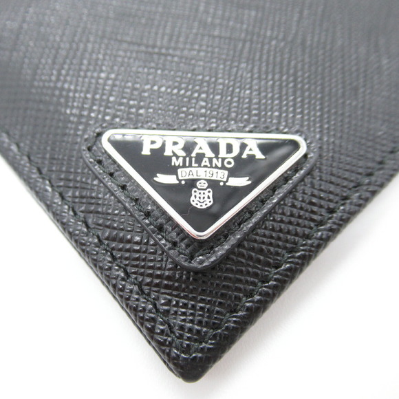 PRADA Card Case Accessories Saffiano Leather Black - Picture 7 of 9